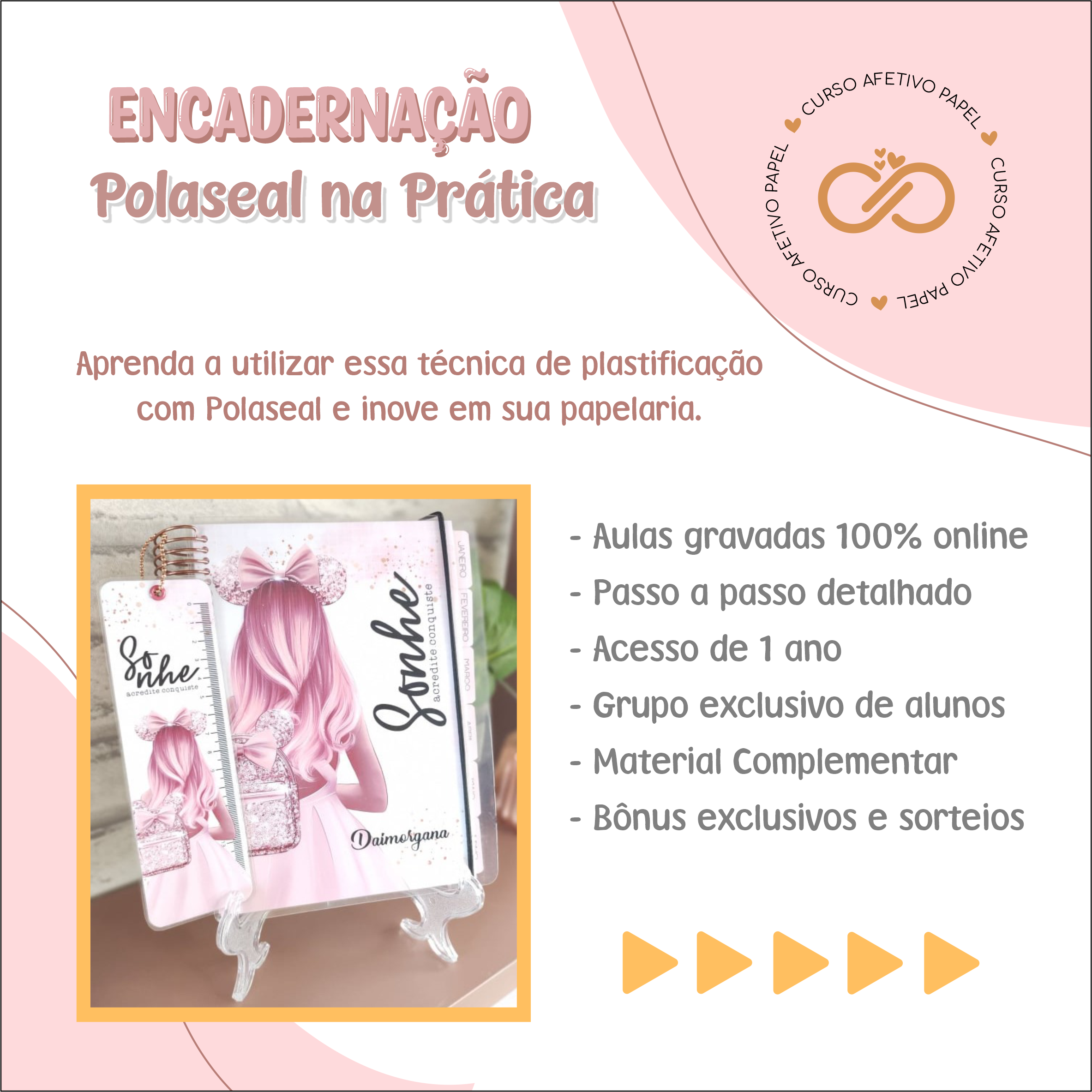 Imagem de capa para o Curso online Oficina Encadernação: Polaseal na Prática