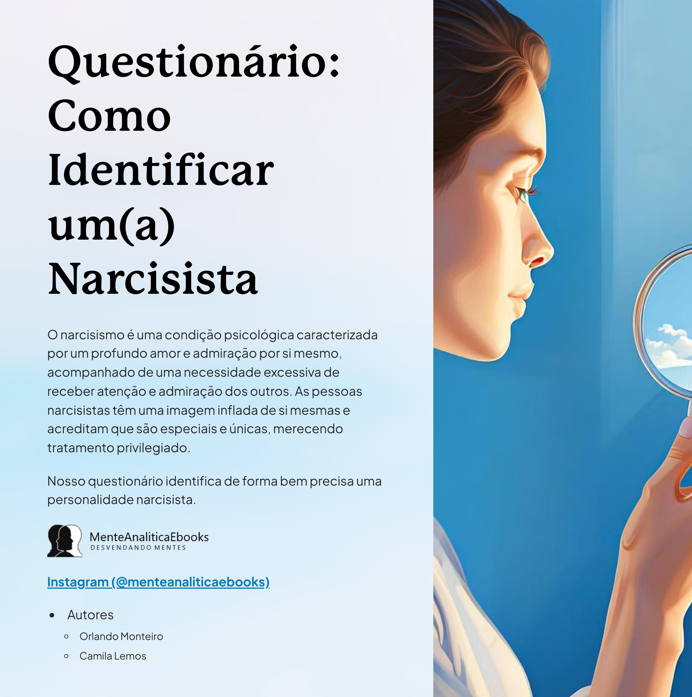Questionário: Como identificar um(a) Narcisista - Camila de Fátima ...