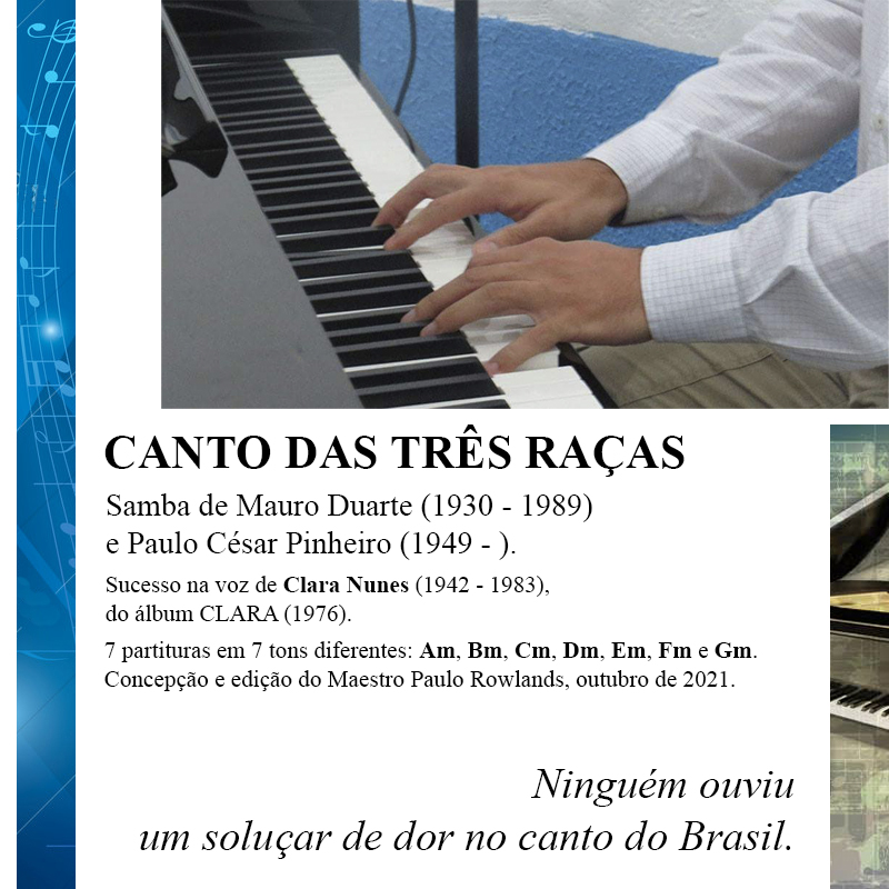Imagem de capa para o Ebook PARTITURA de CANTO DAS TRÊS RAÇAS