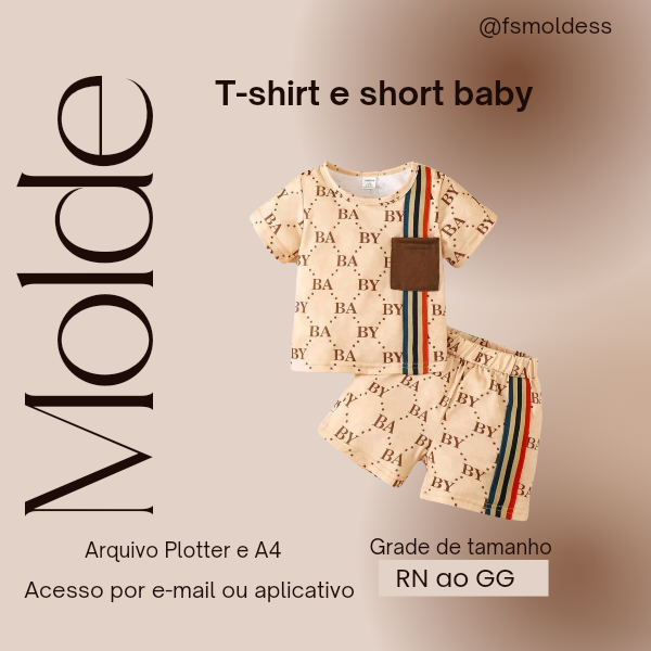 Molde t-shirt e short baby 