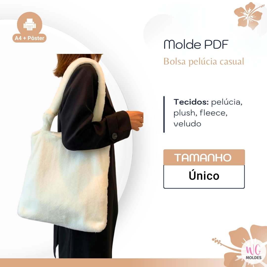 MOLDE BOLSA PELÚCIA CASUAL