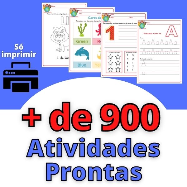 Imagem de capa para o Ebook Atividades Infantil - Mais de 900 Atividades