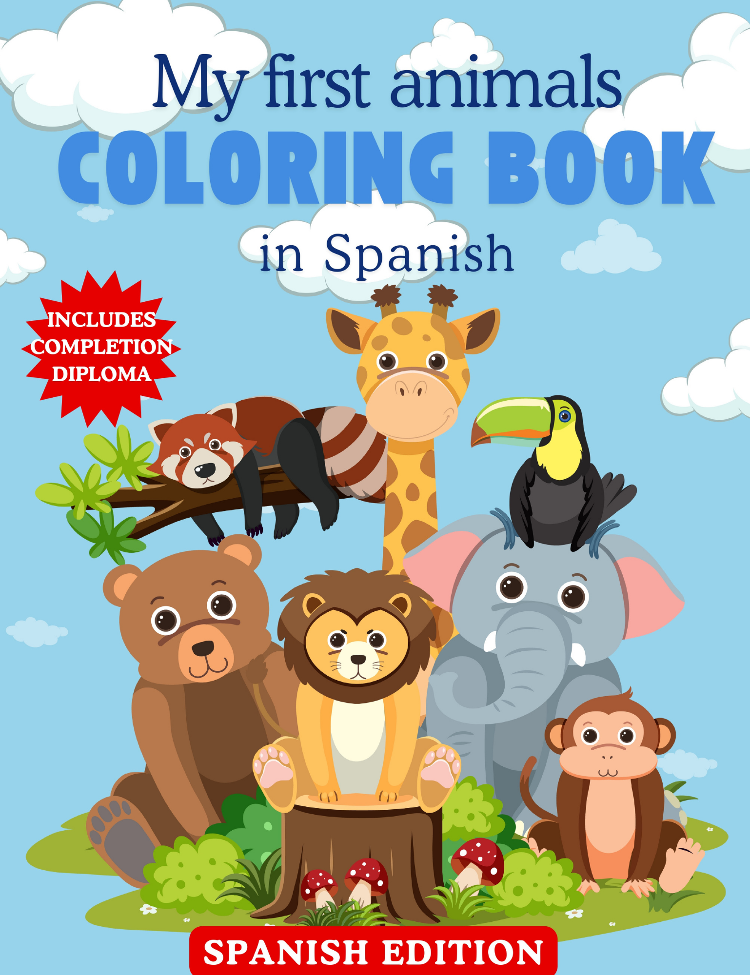 My First Animals Coloring Book in Spanish - Amanda Herrera - Arte y...