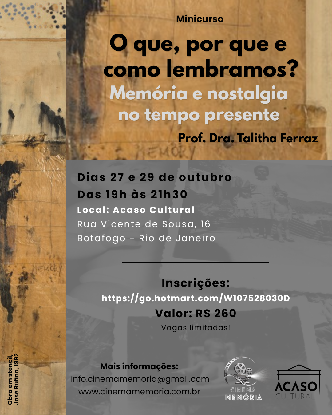 Capa do Minicurso Memória e Nostalgia