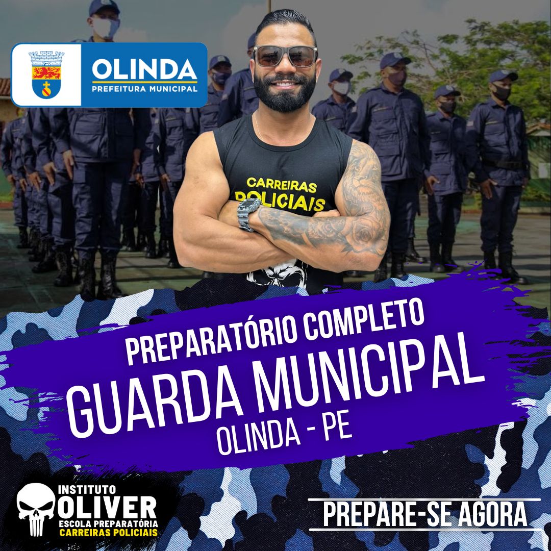 Imagem de capa para o Curso online 👮‍♂️ Preparatório Completo GUARDA MUNICIPAL de Olinda Pernambuco  👮‍♂️ GCM - Instituto Óliver