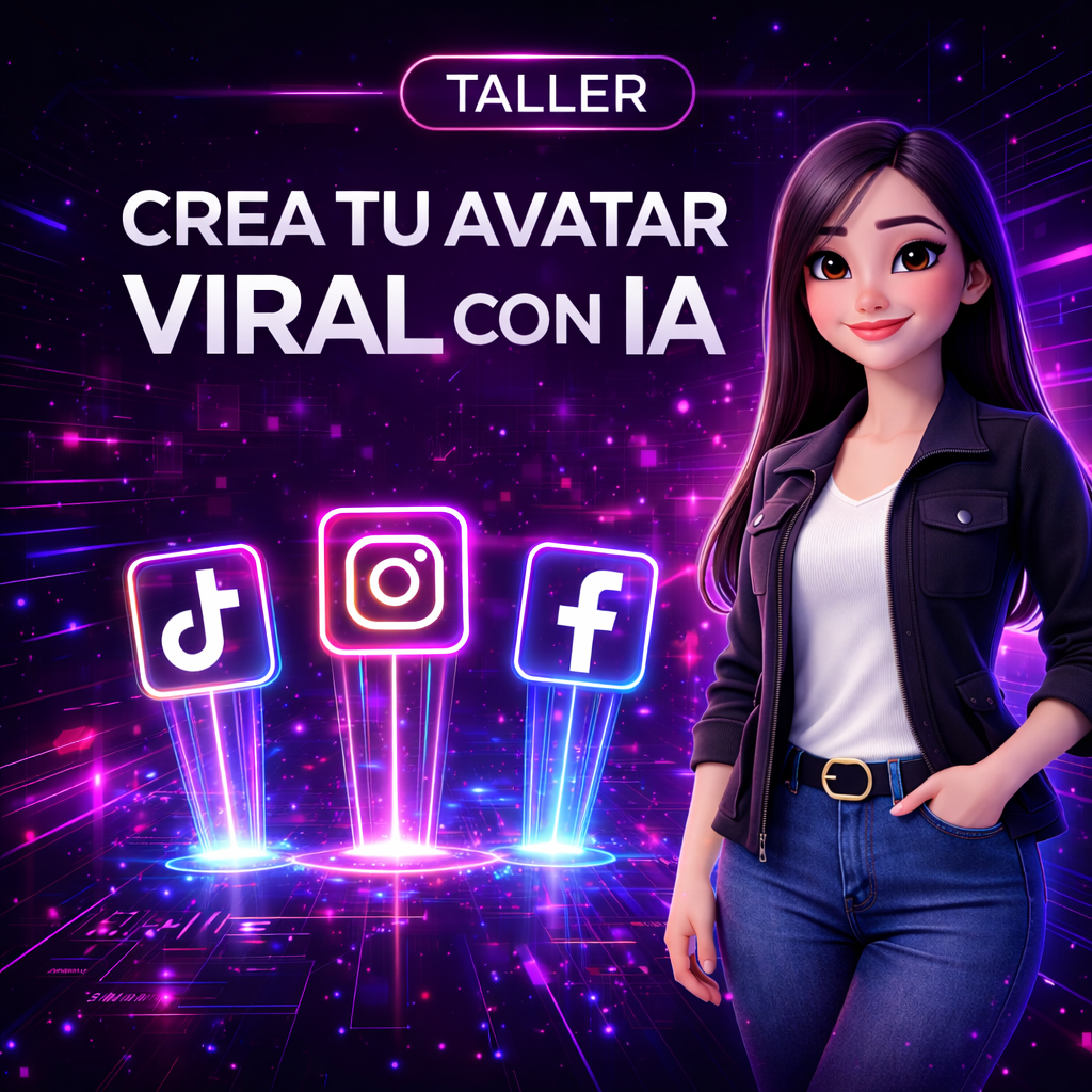 Taller en vivo Crea tu Avatar Viral con IA
