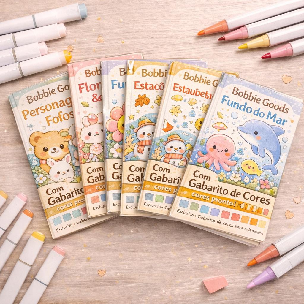 Pack 6 Livros Bobbie Goods com Gabarito de Cores - JULIA HANAI | Ho...