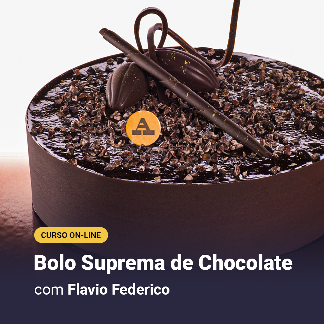 Imagem de capa para o Curso online Bolo Suprema de Chocolate com Flavio Federico