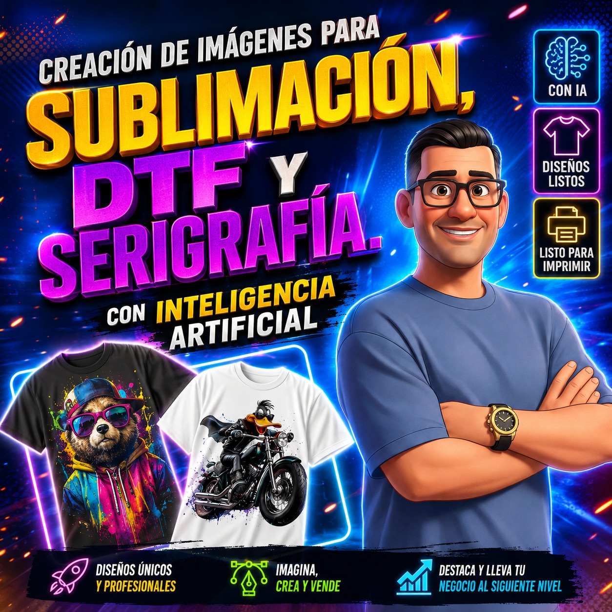 CREACIÓN DE IMÁGENES PARA SUBLIMACIÓN, DTF Y SERIGRAFIA CON INTELIGENCIA ARTIFICIAL