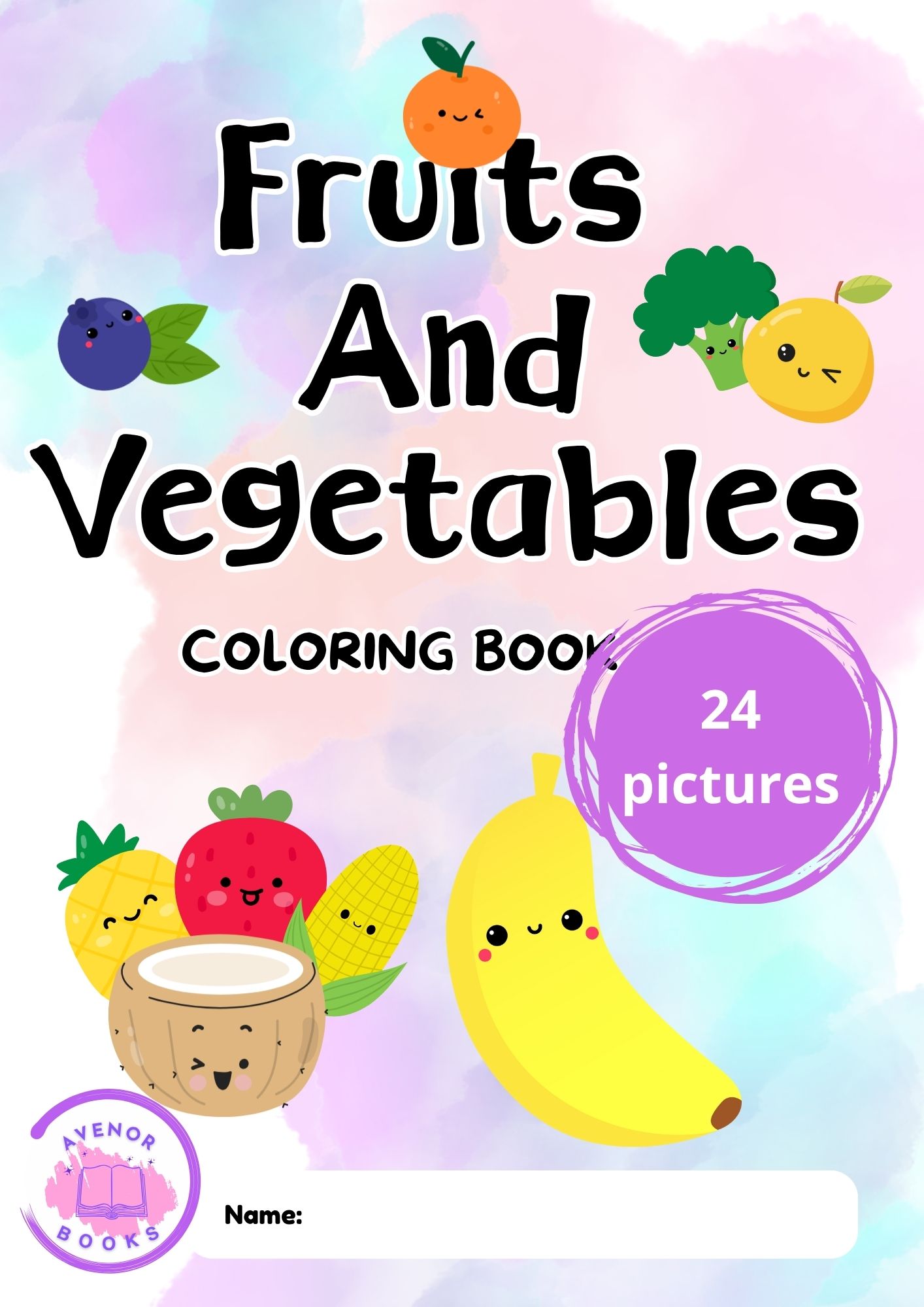 Fruits & Veggies Coloring Book for Kids (Ages 3–8) 🍎🥕🌈 | Fun...