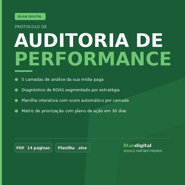 Protocolo de Auditoria de Performance - PDF + Planilha | Hotmart