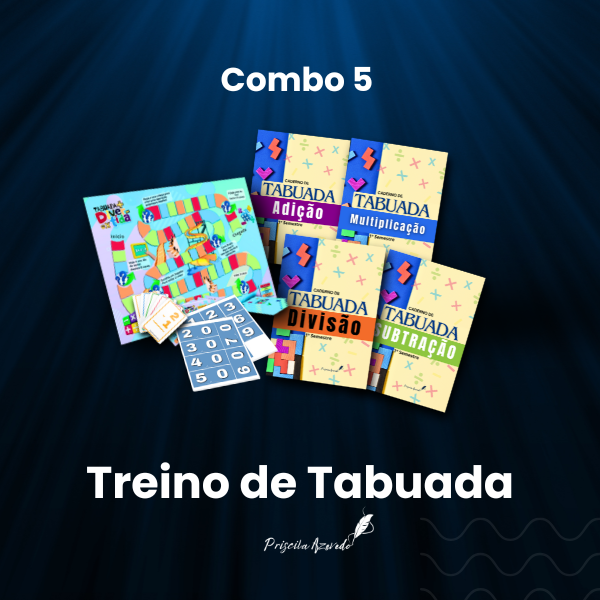 Combo 5 - Treino da Tabuada - Caderno de Multiplicação - Caderno de ...