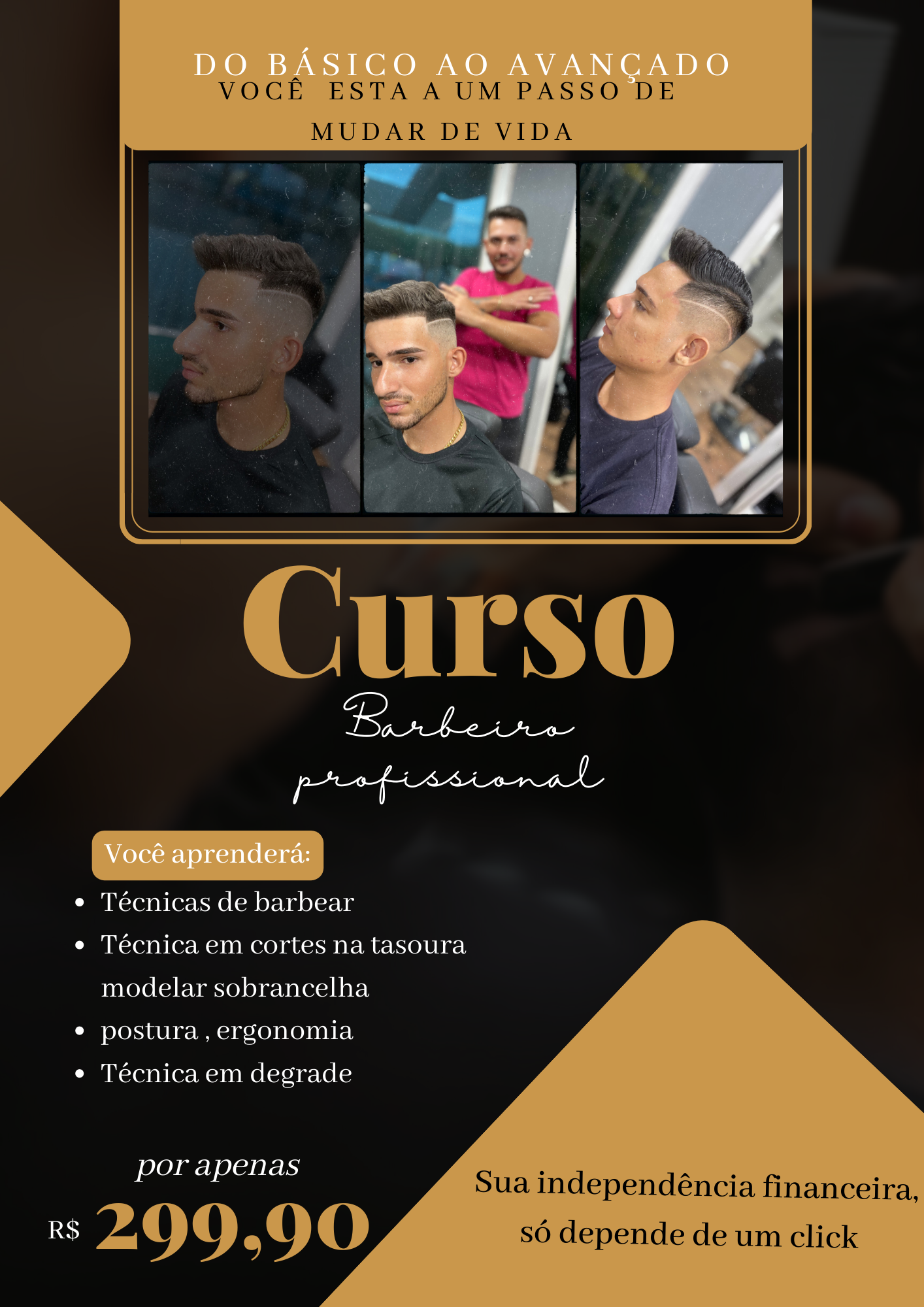 Curso de barbeiro do zero ao avançado