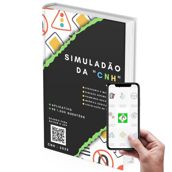 Imagem de capa para o Ebook Simulado CNH 2025 - Mais de 1.000 Questões 