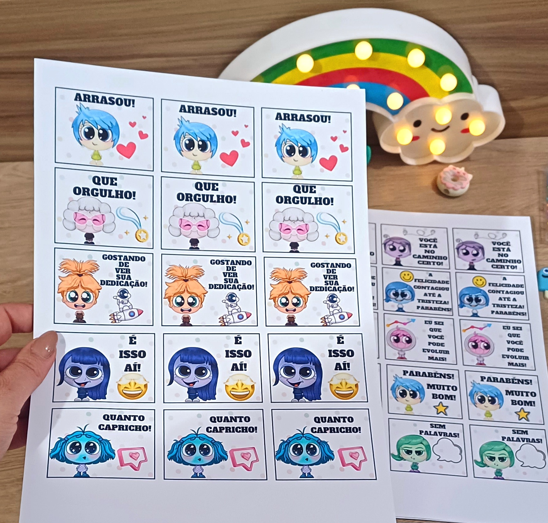 Figurinhas de Incentivos Divertidamente