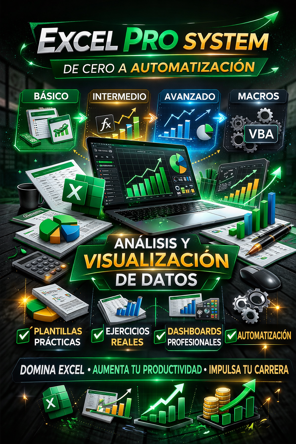 Excel Pro System: Datos, Automatización y Productividad Real | Hotmart