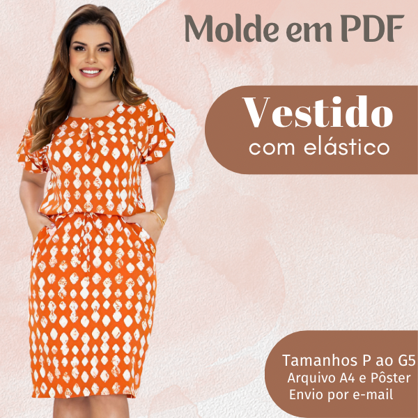 MOLDE EM PDF VESTIDO COM ELASTICO SUZIANE