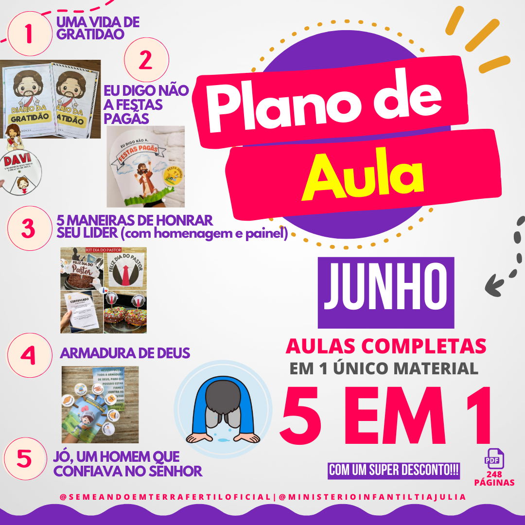 PLANO DE AULA DE JUNHO 🌟🤩
