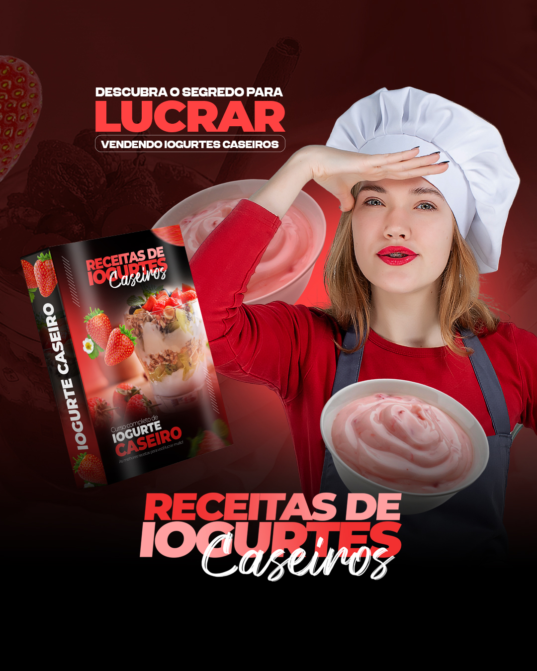 Imagem de capa para o Curso online Curso de Iogurte Gourmet — a Arte dos Sabores