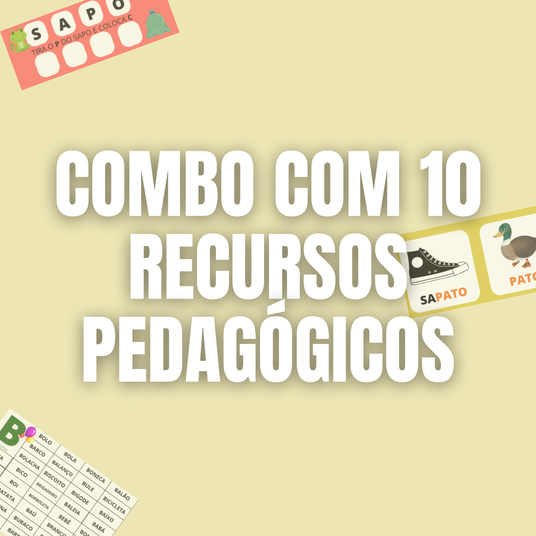 Combo de Recursos Pedagógicos para Alfabetização