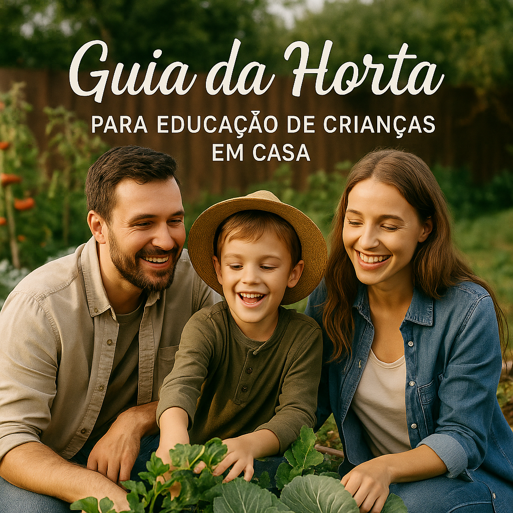 Imagem de capa para o Curso online Guia da Horta para Educação de Crianças em Casa.