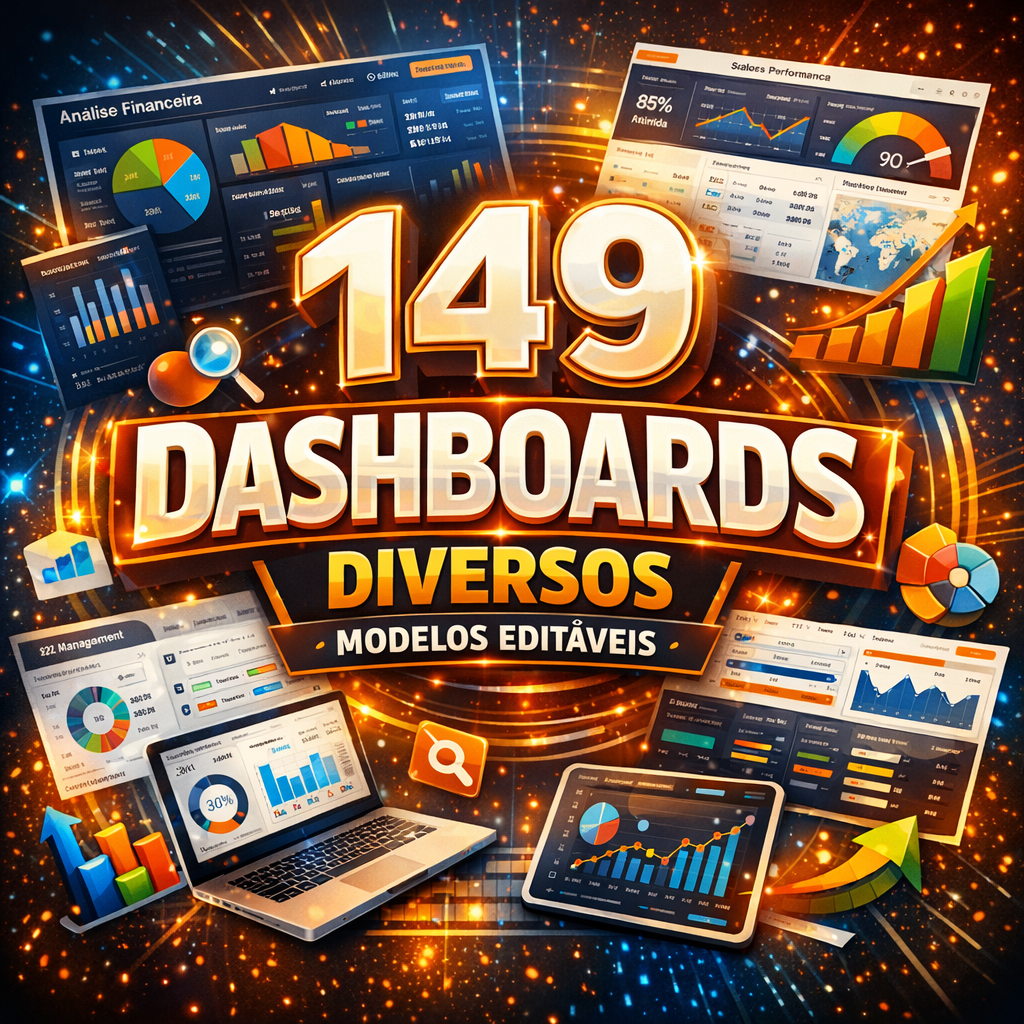 Kit 149 Dashboards Diversos (Modelos Editáveis) - QSI Consultoria