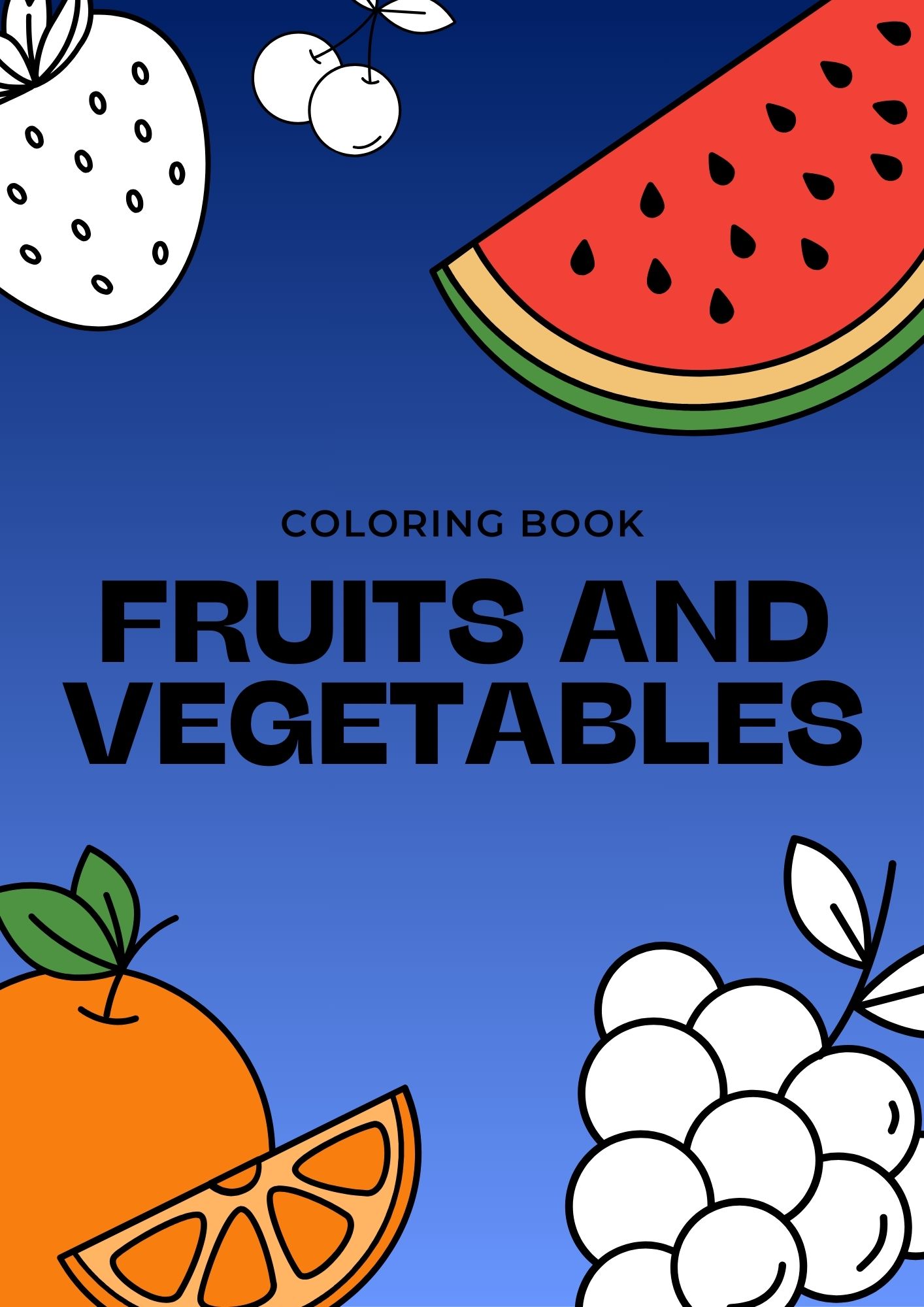 COLORING BOOK FRUITS AND VEGETABLES | Hotmart