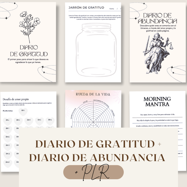 Diario de Gratitud + Diario de Abundancia + PLR - Ludwika Sabine Ma...
