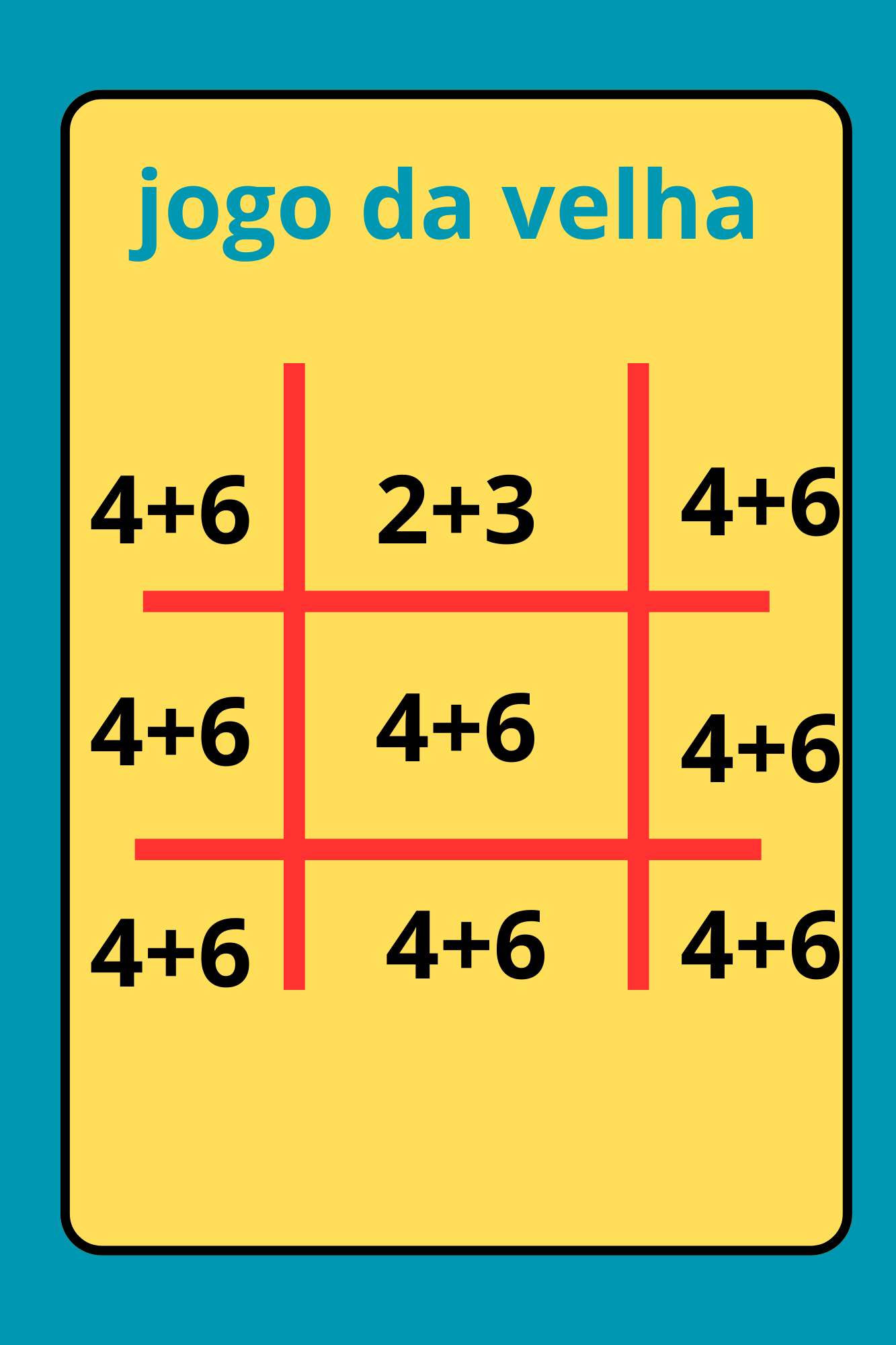 Jogo da velha da adição e subtração - Sadileide Pereira Lima | Hotmart