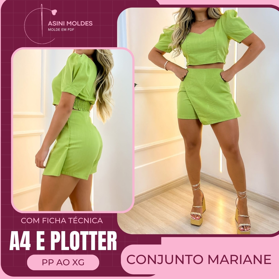 Imagem de capa para o Curso online CONJUNTO MARIANE - Molde em PDF