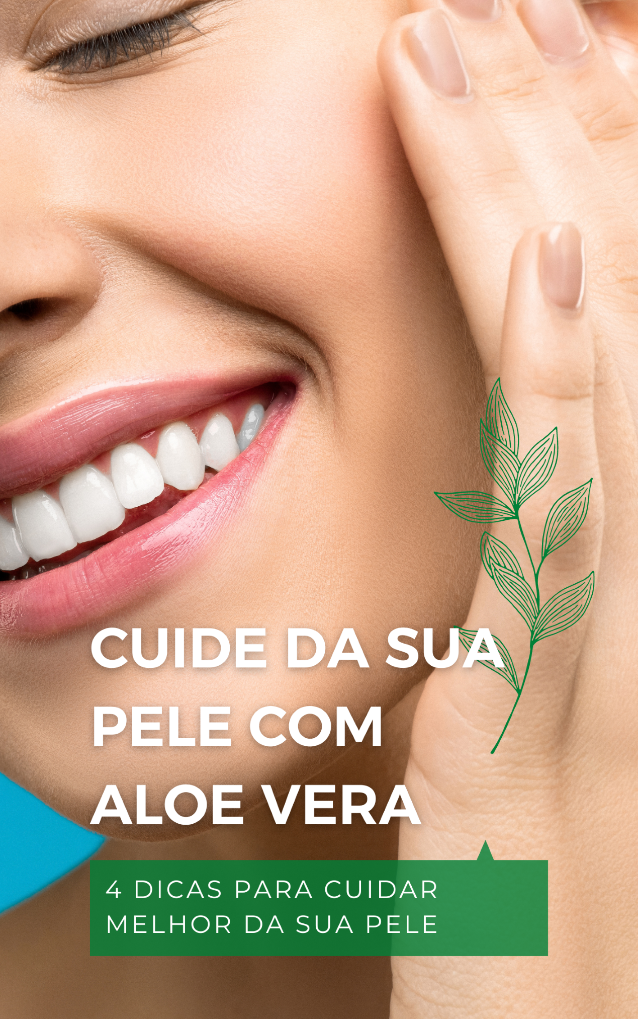 Imagem de capa para o Ebook Cuide da Sua pele com Aloe Vera - 4 dicas para cuidar da sua pele