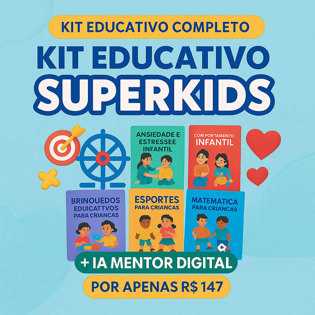 KIT EDUCATIVO SUPERKIDS — 6 eBooks + IA Mentor Digital 