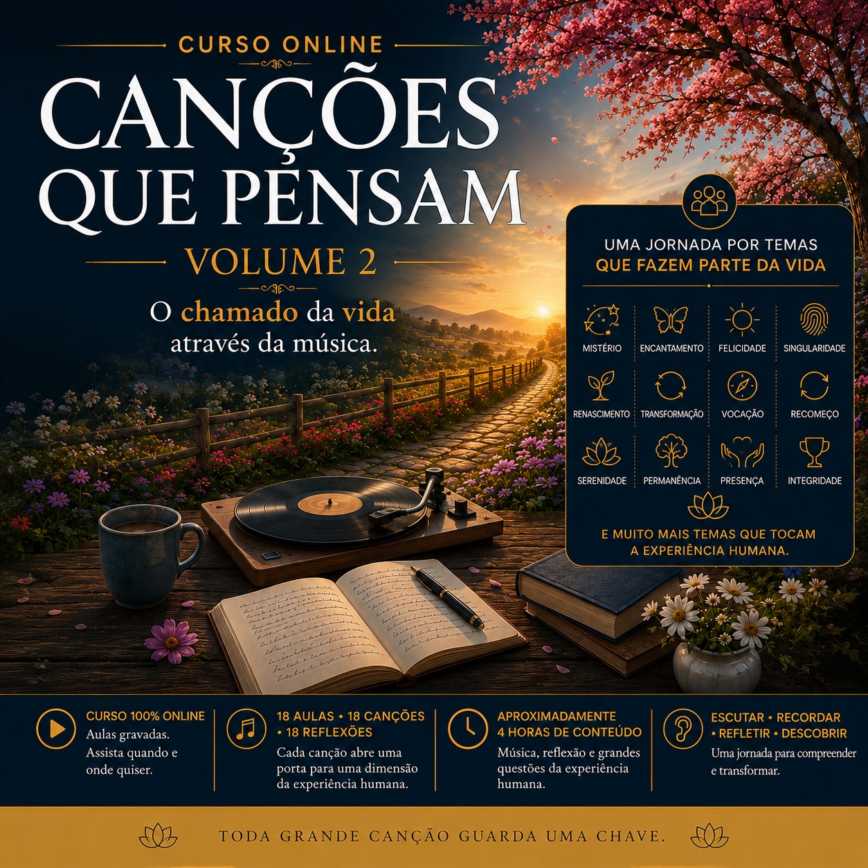 Capa do Curso Canções que Pensam Volume II