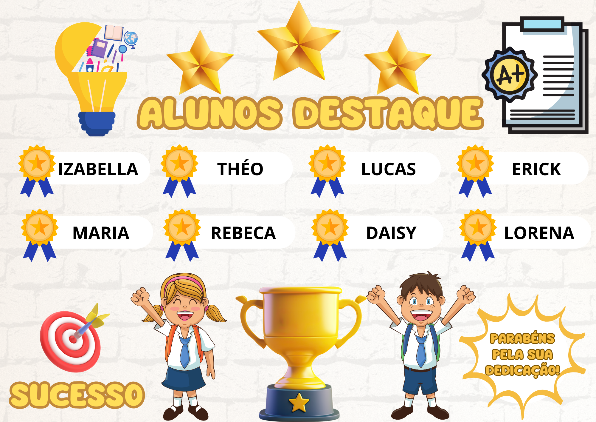 🌟🥇Painel Alunos Destaque - 🔎🏫📗 Achadinhos Pedagógicos | Hotmart