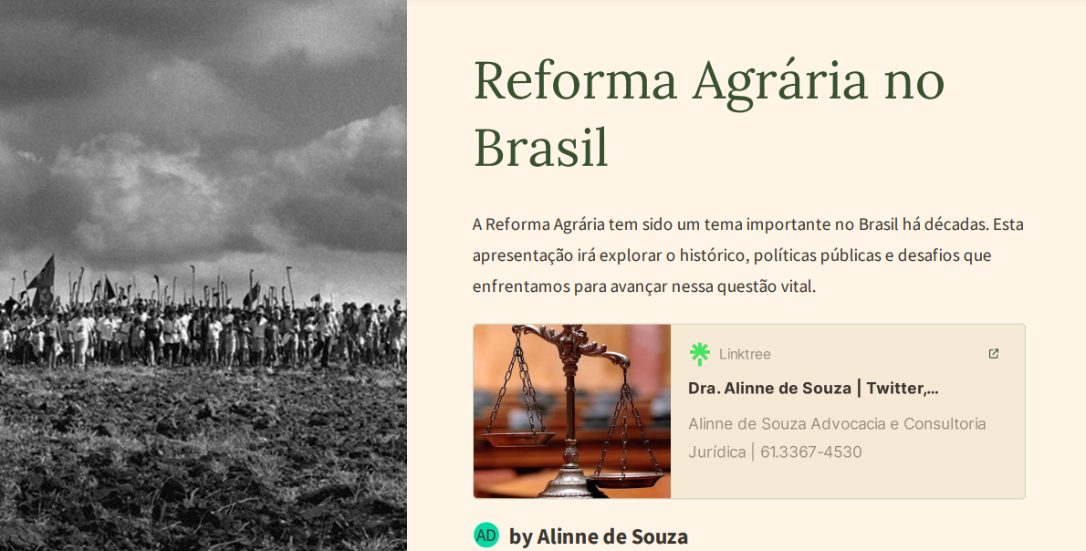 Reforma Agrária no Brasil - Alinne de Souza Marques | Hotmart