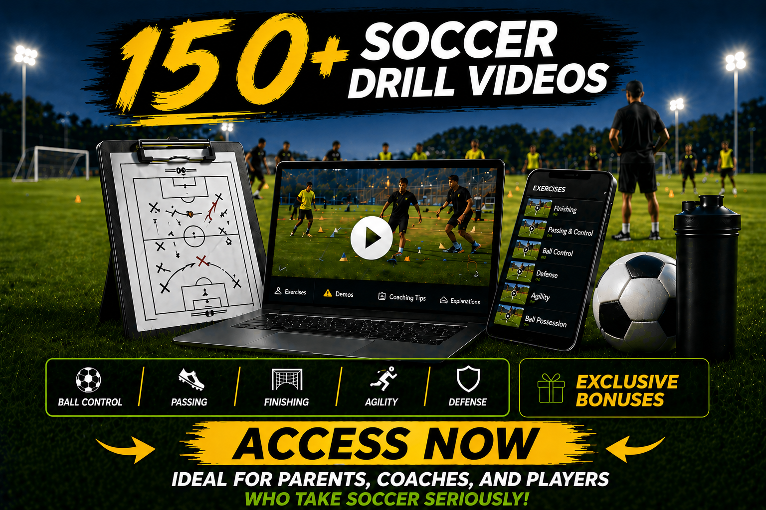 150+ Soccer Drill Videos - Escudeiro Digital | Hotmart