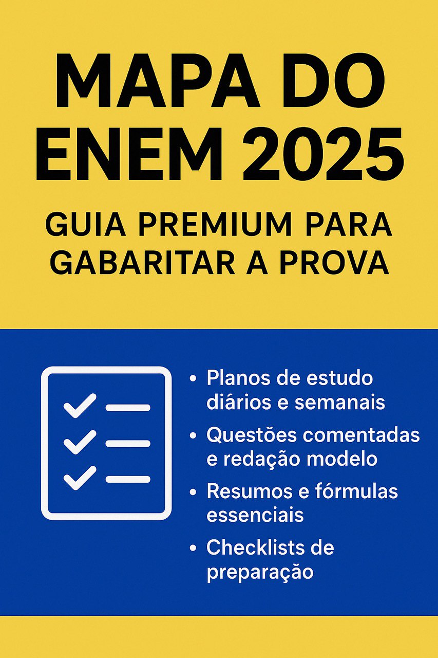 Quer passar no ENEM sem perder tempo? Vem com o mapa do ENEM.