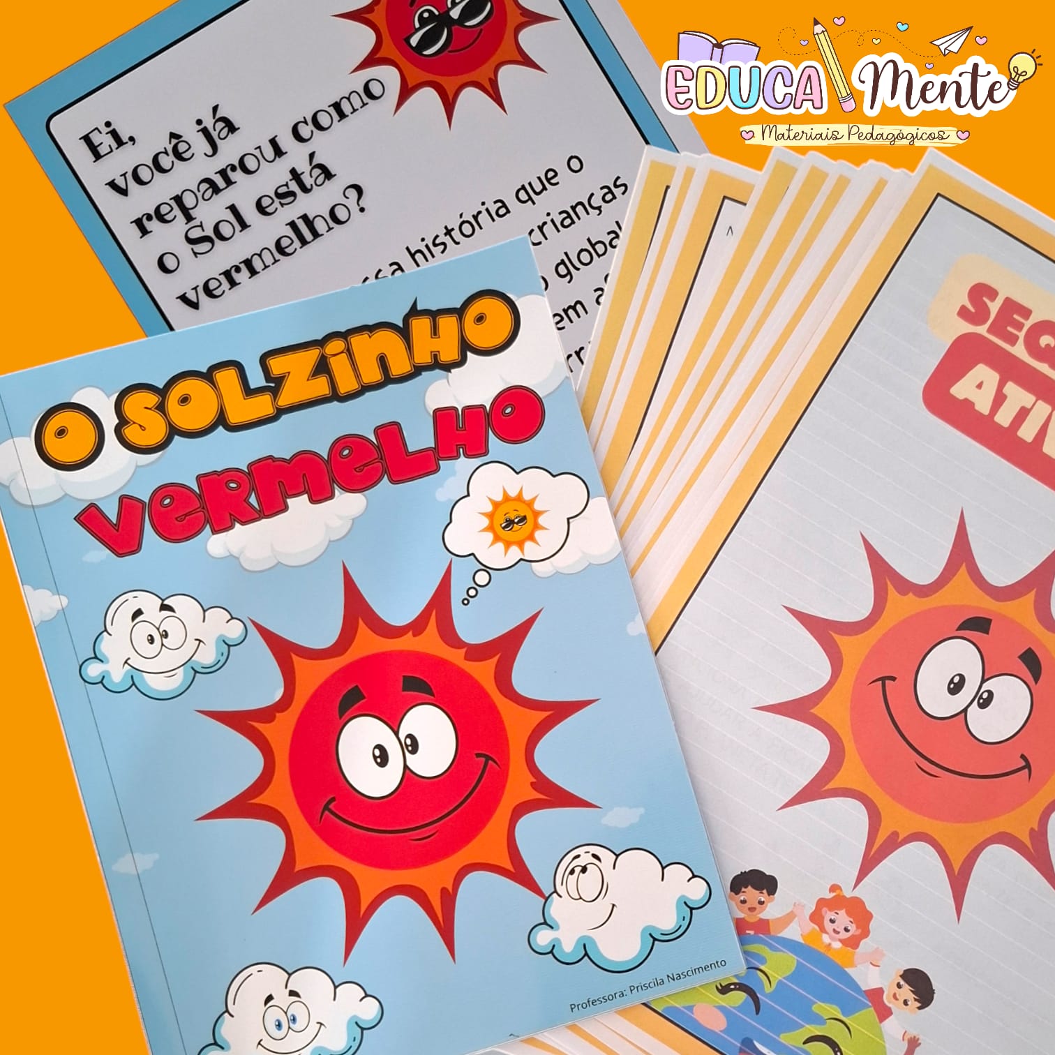 Kit história: O Solzinho Vermelho - EDUCA MENTE MATERIAIS PEDAGÓGIC...