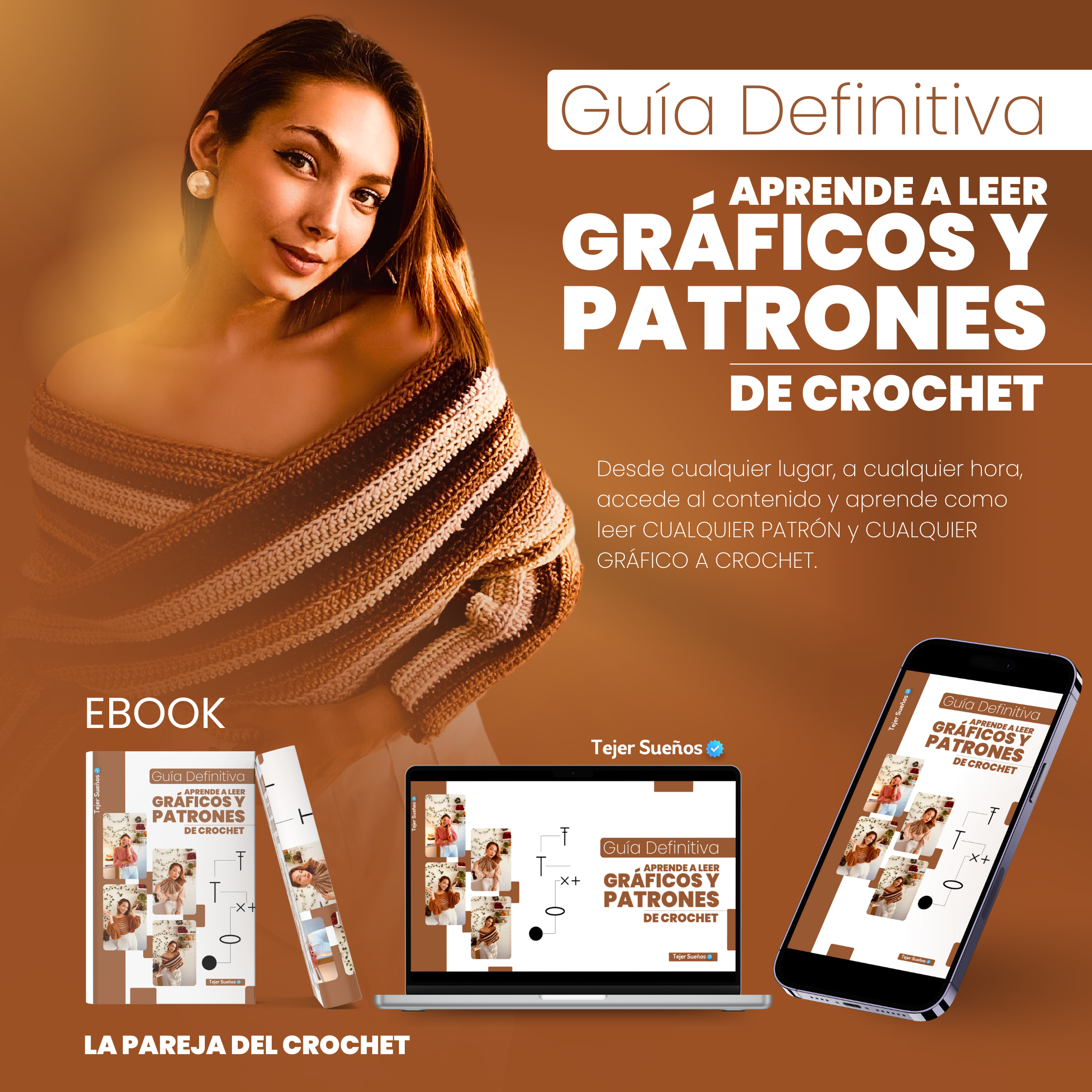 Imagen de portada para Ebook GUÍA DEFINITIVA: APRENDE COMO LEER PATRONES Y GRÁFICOS DE CROCHET 