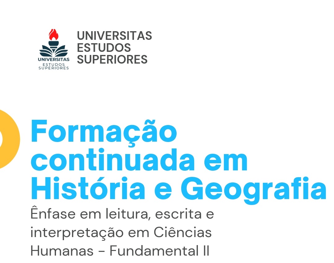 Imagem de capa para o Ebook Formação continuada - Leitura, escrita e interpretação em História e Geografia