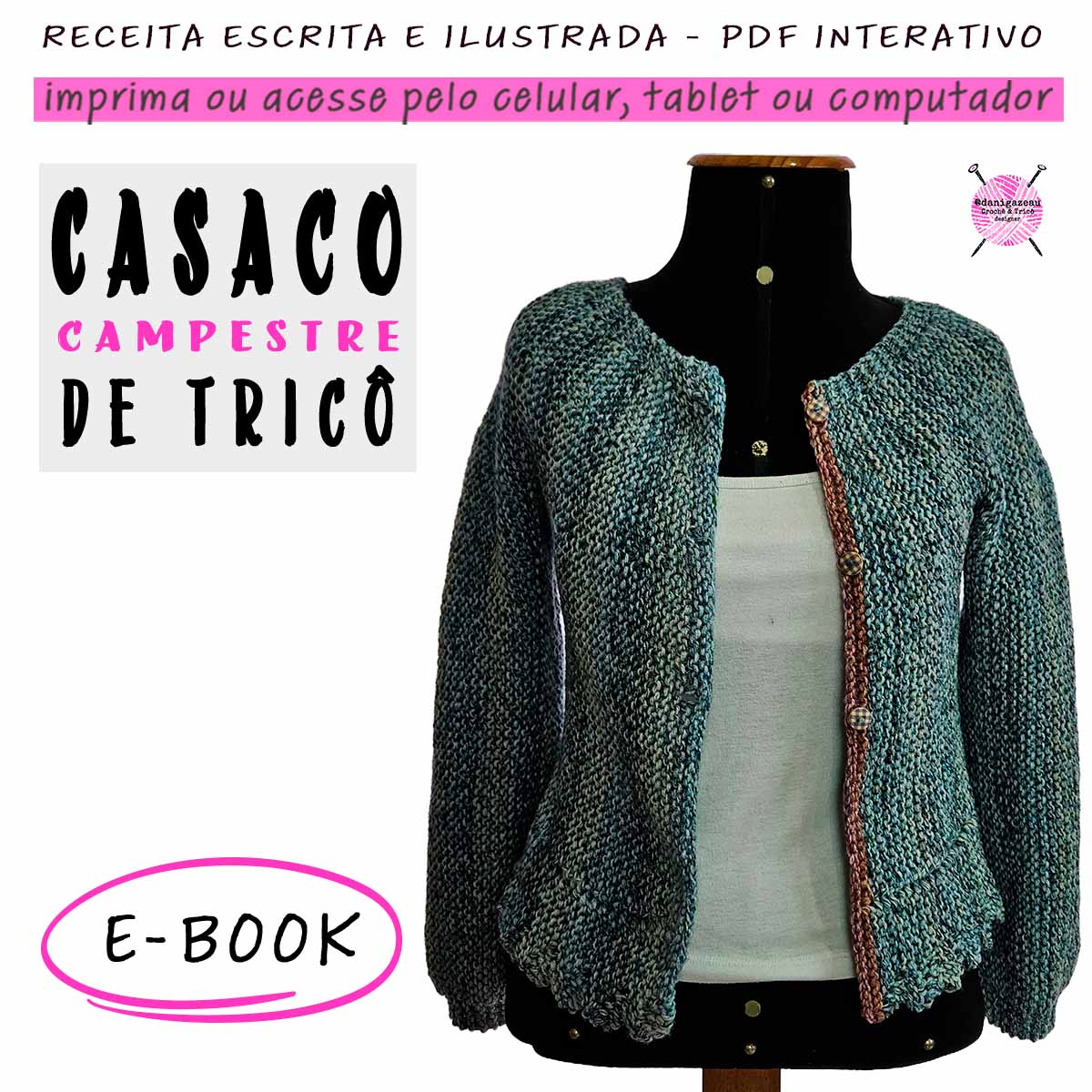 Casaco de Tricô Campestre - @danigazeau | Hotmart