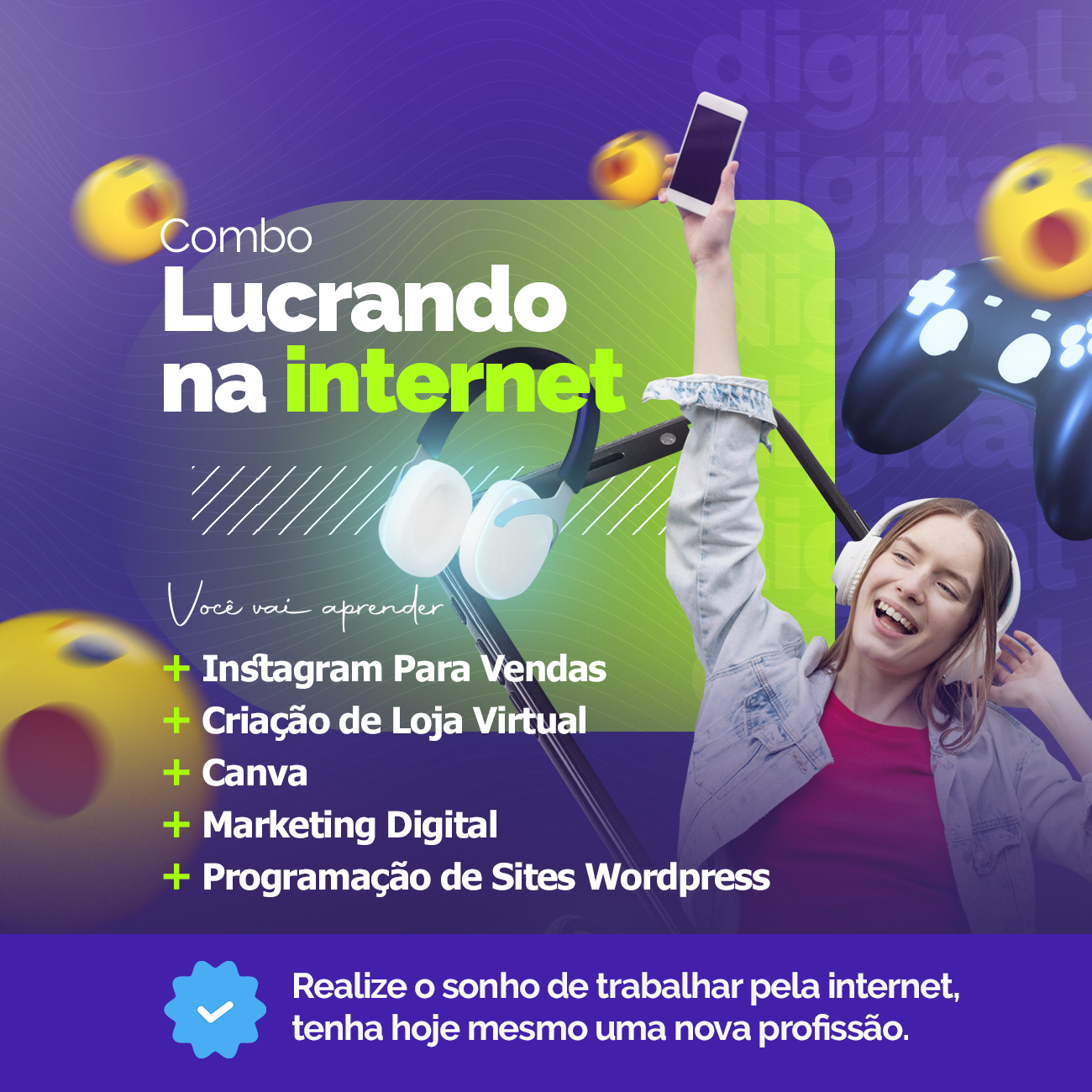 Combo de Cursos Para Lucrar Na Internet