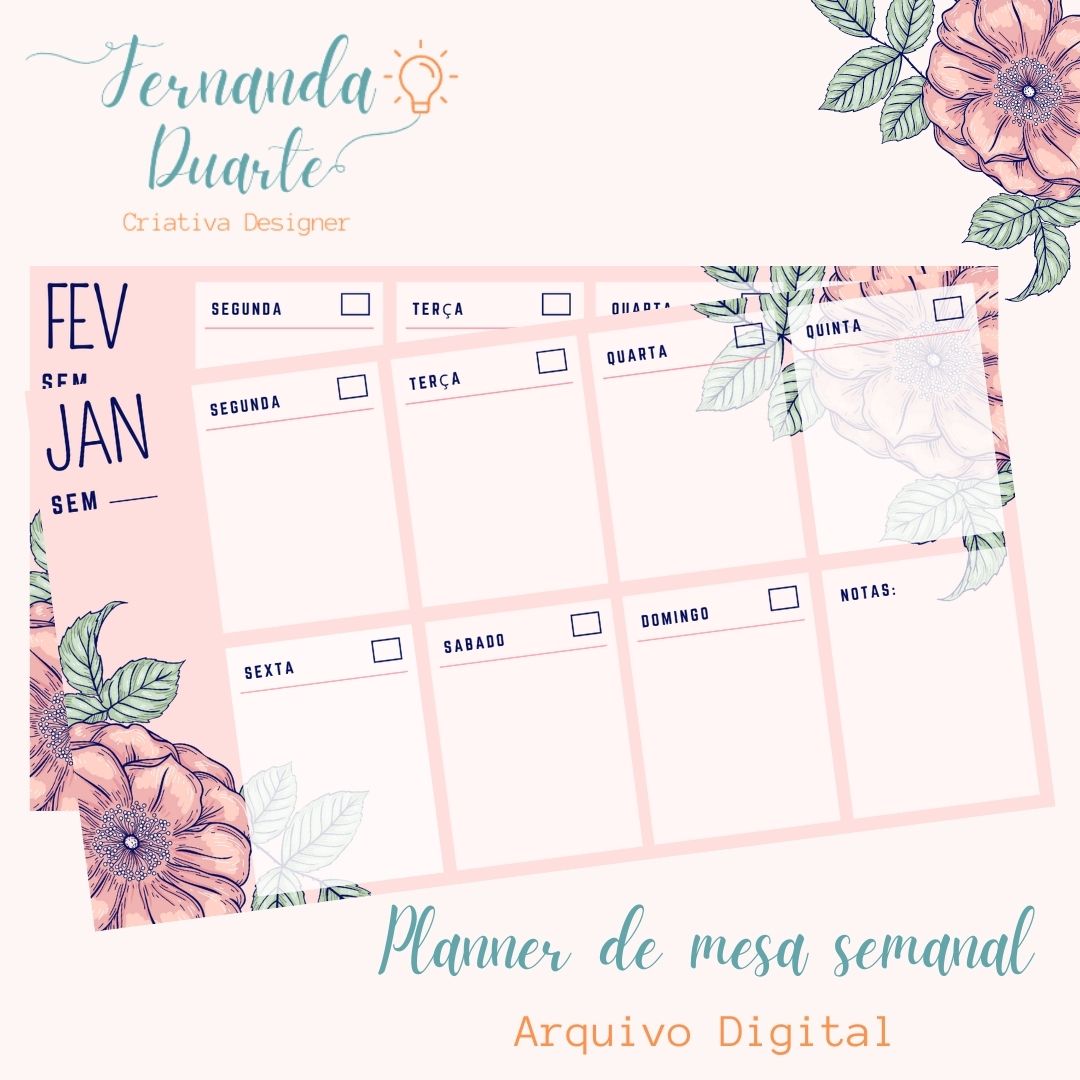 Planner Rosa Anual