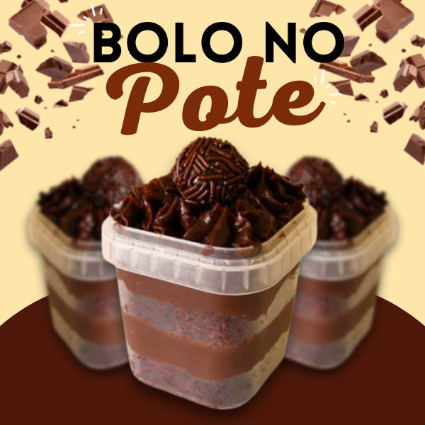 Imagem de capa para o Ebook Bolos no Pote: Lucrativos, Deliciosos e Simples