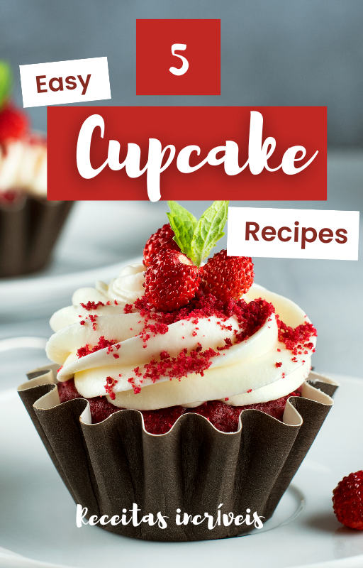 Imagem de capa para o Ebook 5 receitas cupcakes fáceis 