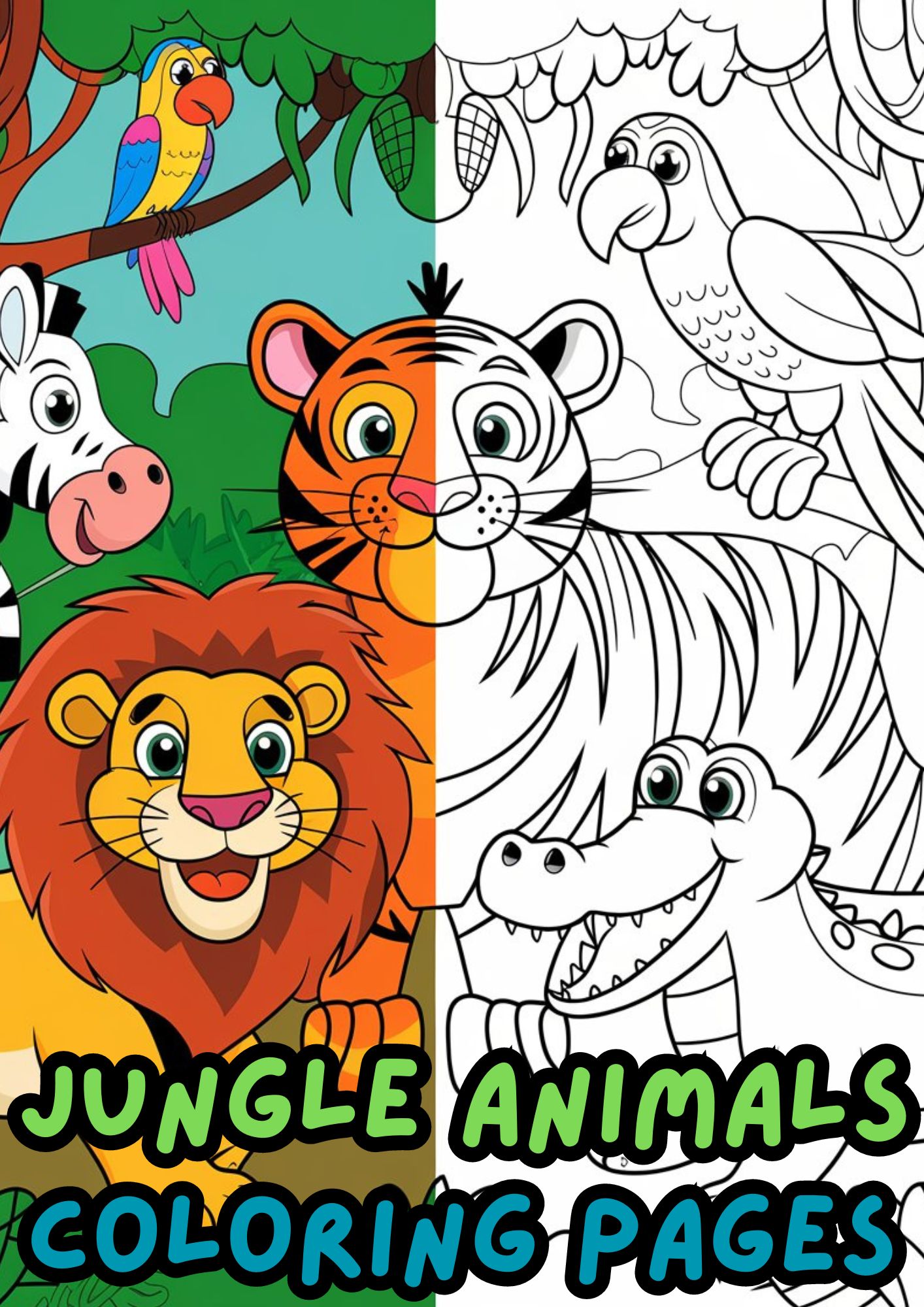 Animales de la Jungla para colorear - valeria maria del milagro am...