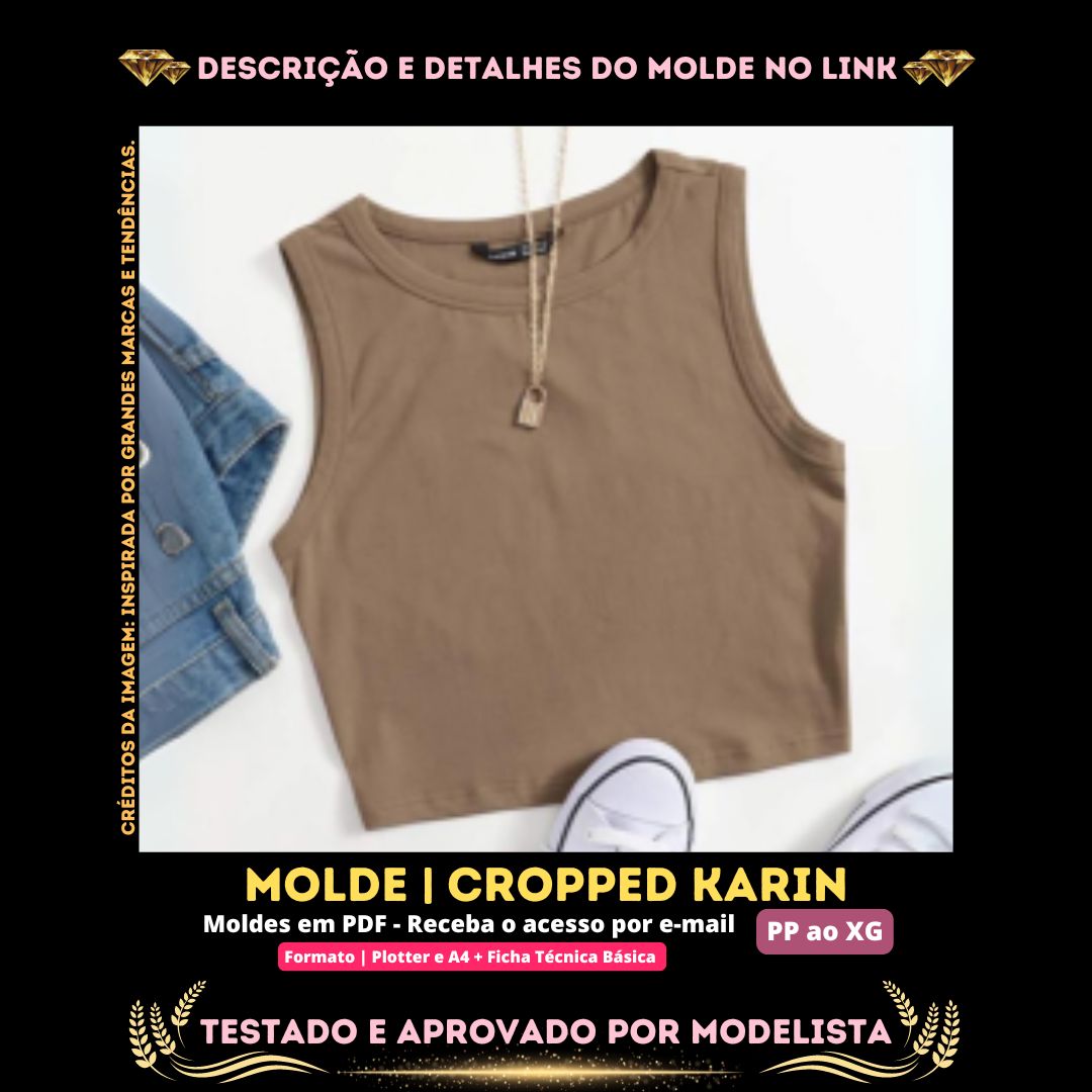 Imagem de capa para o Curso online ✨[Molde em PDF] - Cropped Karin ID 2620713✨