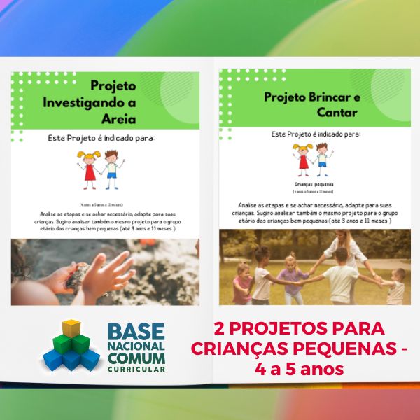 Imagem de capa para o Ebook Kit de Projetos Pedagógicos Para Crianças Pequenas - 4 e 5 anos de idade