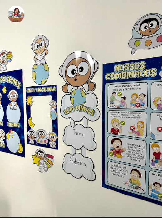 O kit decoração de sala de aula Astronauta