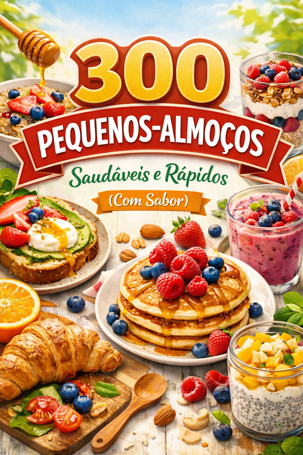 300 PEQUENOS-ALMOÇOS Saudáveis e Rápidos (Com Sabor)